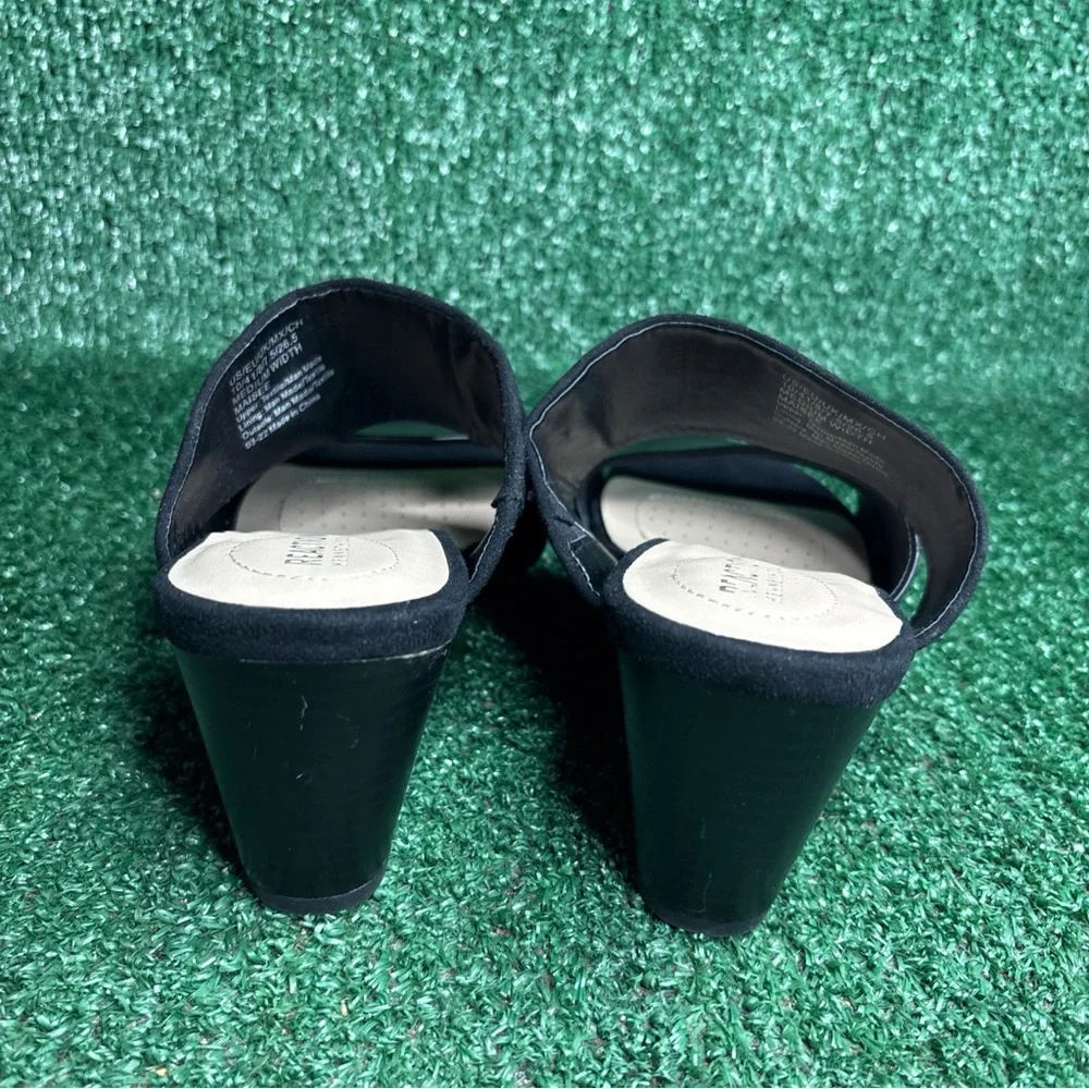 NEW - KENNETH COLE Womens Black Maisie Wedge Slip On Vegan Leather‎ Size 10 M